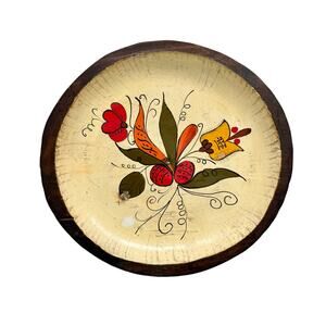 Vtg Jeanne Valentine S.A for K+Ford Original designs folklore HandPainted floral